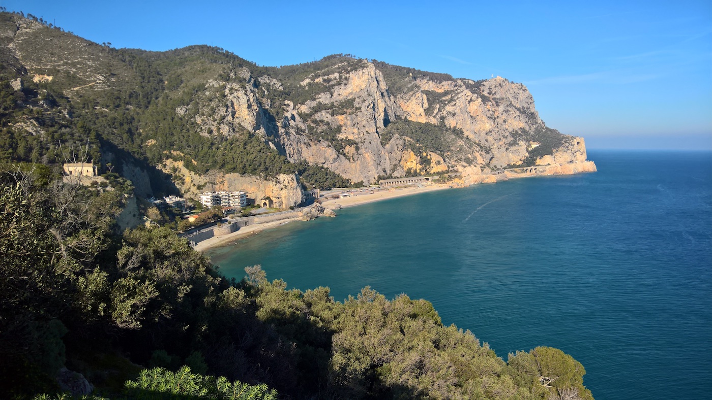 Baia dei Saraceni beach near Varigotti in Liguria