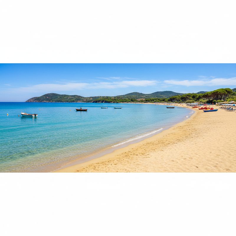 Procchio, a family-friendly sandy beach on Elba's north coast
