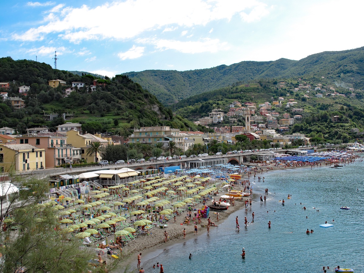 Spiaggia di Moneglia on the Riviera di Levante, Liguria